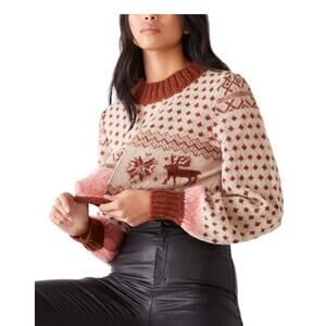 Free People Snow Globe Pullover Knit Sweater Size: XS